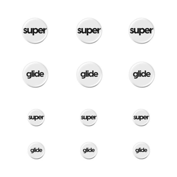 Pulsar Superglide Glass Mouse Skates Universal Dots White (6mm + 9mm) - Type-C