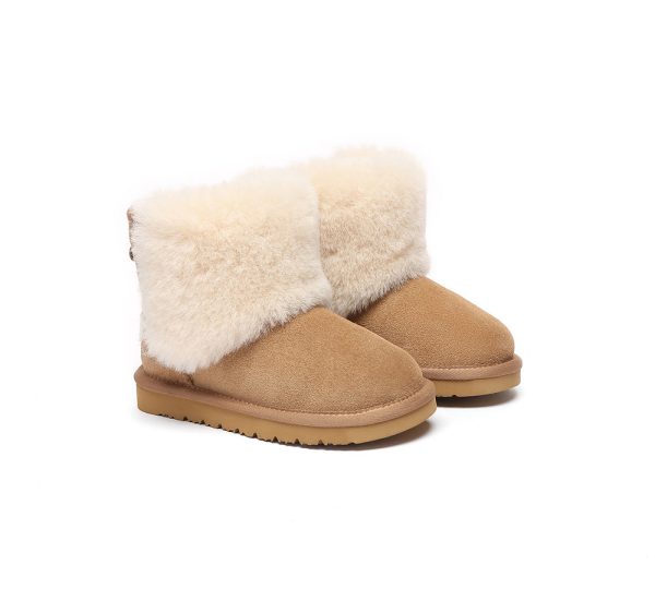 AUSTRALIAN SHEPHERD® UGG Boots Kids Sheepskin Wool Collar Bambi