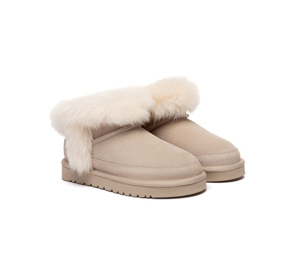 AUSTRALIAN SHEPHERD® UGG Boots Women Sheepskin Wool Trim Ankle Frovia