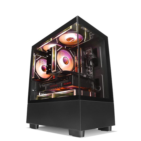 Qubit RR RX 9060 XT 8GB Ryzen 7 9700X Gaming PC - BLACK