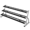 Axiom 3-Tier Saddle Dumbbell Rack - Long Length, No Dumbbells