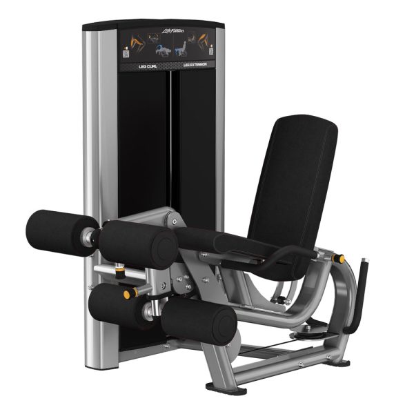Axiom Series Leg Curl / Extension - platinum frame, black upholstery