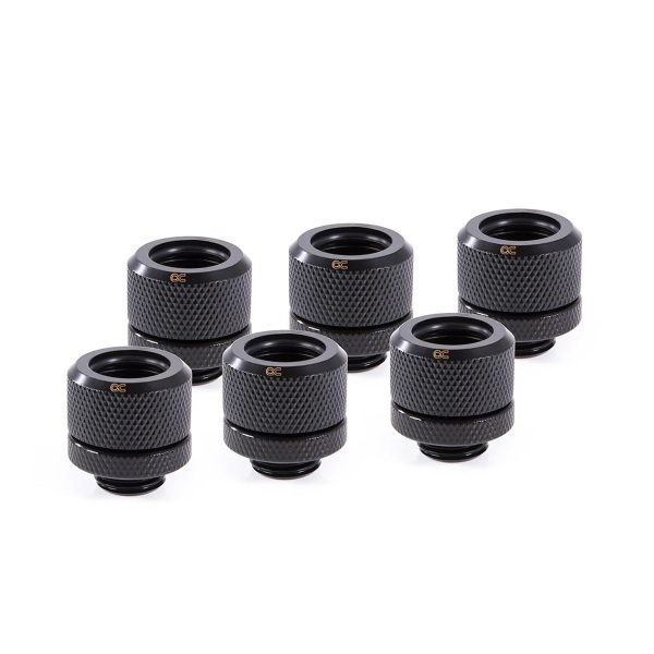 Alphacool Eiszapfen 14mm Hard Tube Compression Fitting Six Pack - Black