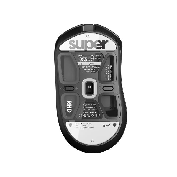 Pulsar Superglide Glass Mouse Skates for Pulsar X3 Series White - Type-C