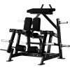 Hammer Strength Plate-Loaded Iso-Lateral Kneeling Leg Curl - Outlet, Charcoal Frame, Black Upholstery