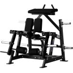 Hammer Strength Plate-Loaded Iso-Lateral Kneeling Leg Curl - Outlet, Charcoal Frame, Black Upholstery