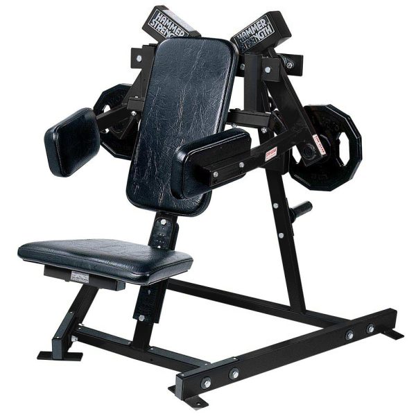 Hammer Strength Lateral Raise Machine - Midnight Metallic frame, black upholstery
