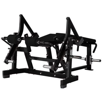 Plate-Loaded Iso-Lateral Leg Curl | Hammer Strength Outlet - midnight metallic frame, black upholstery